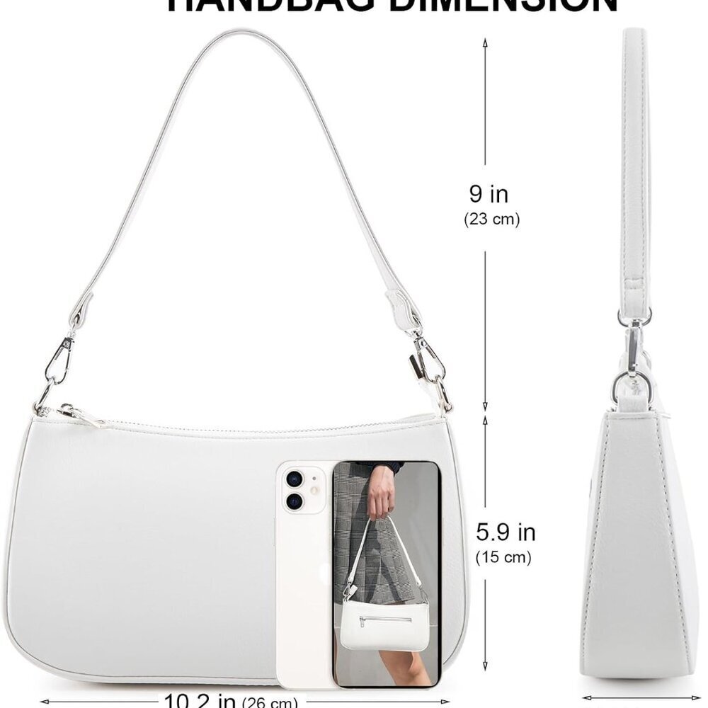 Small Shoulder bag with 2 Removable Straps Cross Body Clutch Purse Handbag for W - Picture 5 of 6